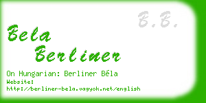 bela berliner business card